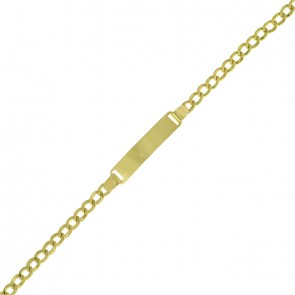Pulseira em Ouro 18k Chapinha Reta Grumet 13cm - 1.70g
