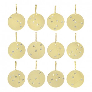 Pingente Ouro Signos Constellation Bicolor (valor unitário)